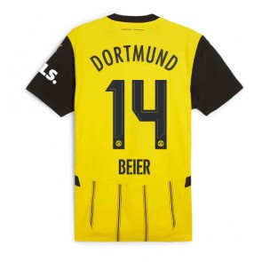 Borussia Dortmund Maximilian Beier #14 Domácí Dres 2024-25 Krátký Rukáv